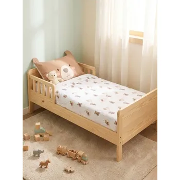 Povlečení Sinsay - Dětská bavlněná sada povlečení s motivem medvídka a prostěradlem - béžová - 024HJ-08X - 024HJ-08X-ONE