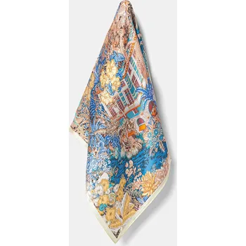 Šátek Hedvábný šátek Answear.LAB 50x50.2.flk modrá 55X, vel. ONE SIZE