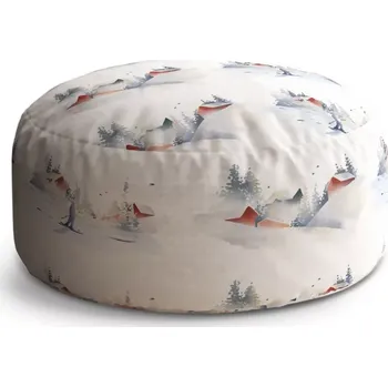 Taburet Sablio Taburet Circle Zimní pohoda: 38x48 cm