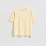 Reserved - Oversize tričko z marcerované bavlny - krémová - 157EN-01X - 157EN-01X-L