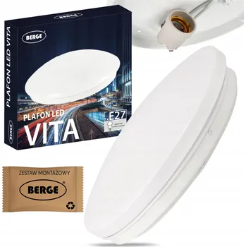 LED panel Berge Přisazený LED stropní panel 1x E27 pro kulatou žárovku