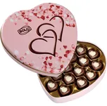 Bolci Heart pink tin box - pralinky z mléčné čokolády ve tvaru srdce plech 240 g