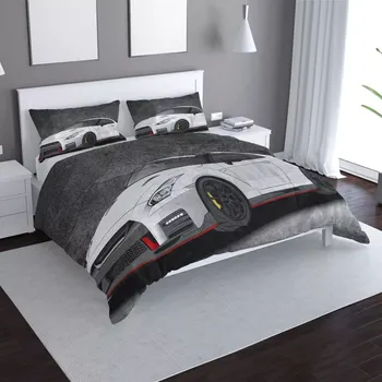 Povlečení Saténové povlečení Nissan GTR 35 Šedý - Sablio - 140x220 / 90x70