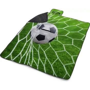 deka Sablio Plážová deka Fotbalový míč v bráně: 200x140 cm