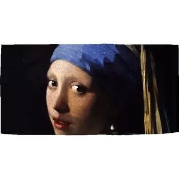 Ručník Sablio Ručník s potiskem Dívka s perlou - Johannes Vermeer - 50x100 cm