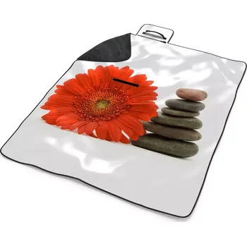 deka Sablio Plážová deka Gerbera s kameny: 200x140 cm