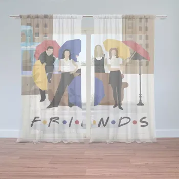 Záclona Sablio Záclony Seriál přátelé FRIENDS Gauč u fontány: 2ks 150x250cm