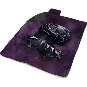 deka Sablio Plážová deka BLACK PANTHER z profilu Fialový mlhavý: 200x140 cm