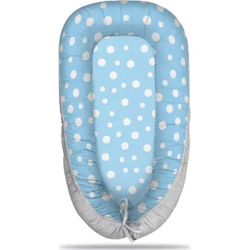 Hnízdečko pro miminko Sablio Hnízdečko pro miminko Bílé puntíky na modré