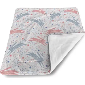 Dětská deka Sablio Dětská deka pro miminko Folklórní zajíčci - 80x100 cm
