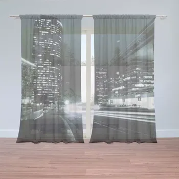 Záclona Sablio Záclony Noční ulice: 2 ks - 150x250 cm - Sablio