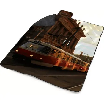 deka Sablio Plážová deka Tramvaj v historickém městě: 200x140 cm