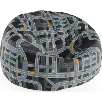 Sedací pytel Sablio Sedací vak Cocoon Dětská autodráha - 75 x 45 x 35 cm