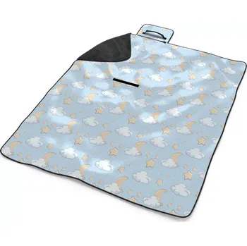 deka Sablio Plážová deka Měsíčky, hvězdičky a mráčky: 200x140 cm