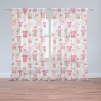 Záclona Sablio Záclony Růžové oblečky: 2 ks - 150x250 cm - Sablio