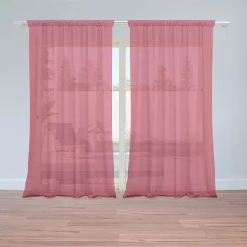 Záclona Sablio Záclony Červená cherry: 2 ks - 150x250 cm - Sablio