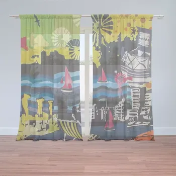 Záclona Sablio Záclony Malba: 2 ks - 150x250 cm - Sablio