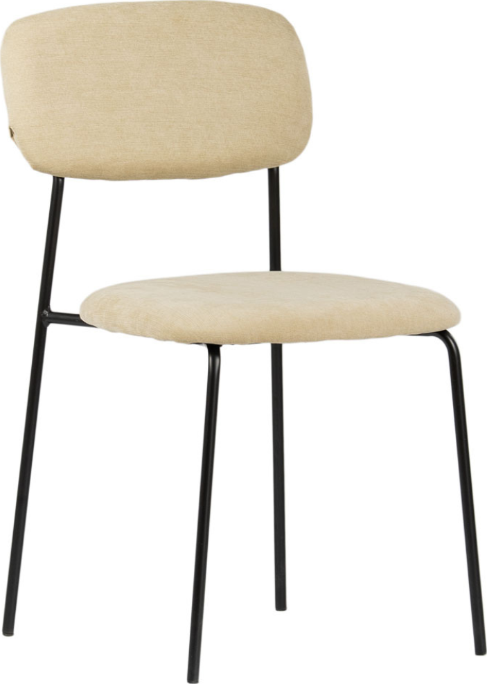 VLASTNOSTI ŽIDLE: materiál: kovová konstrukce sedáku barva čalounění: krémová vlastnosti: moderní design v kombinaci s minimalistickým stylem, velmi pohodlné a stabilní židle použití: obývací pokoj, kuchyně, gastronomické provozy nosnost: 150 kg