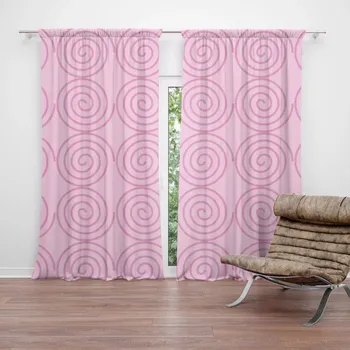 Závěs Sablio Závěsy Růžové spirály: 2 ks - 140x250 cm - Sablio