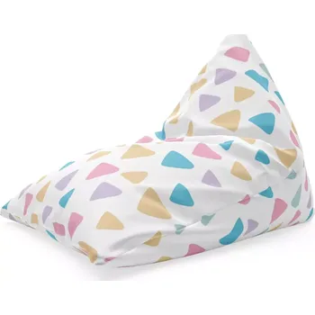 Sedací pytel Sablio Sedací vak Triangl Barevné trojúhelníčky: 120 x 100 x 100 cm - Sablio