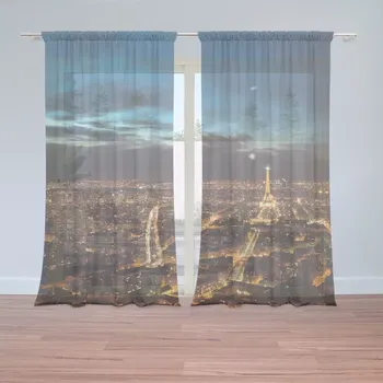Záclona Sablio Záclony Noční Paříž: 2 ks - 150x250 cm - Sablio