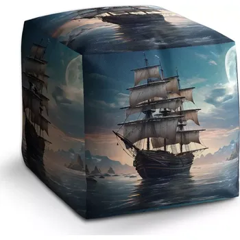 Taburet Sablio Taburet Cube Plachetnice mezi skalami: 40x40x40 cm