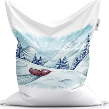 Sedací pytel Sablio Sedací vak Classic Pohádková zima - 200x140 cm