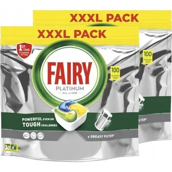 Tableta do myčky Fairy Platinum Kapsle do myčky nádobí 100 ks Lemon