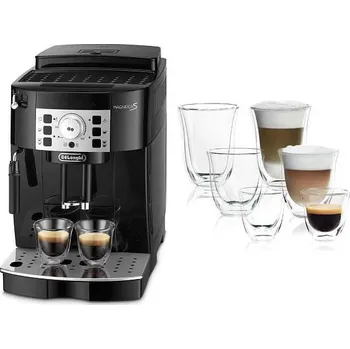 Kuchyňský spotřebič DeLonghi Magnifica S ECAM 22.112.B + Sada skleniček DeLonghi DLSC 302 (6ks)