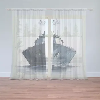 Záclona Sablio Záclony Válečná loď na klidném moři: 2ks 150x250cm