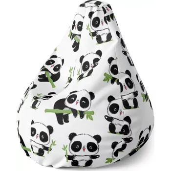 Sedací pytel Sedací vak Pear Pandy s větvičkou - Sablio - 140 x 100 x 25 cm