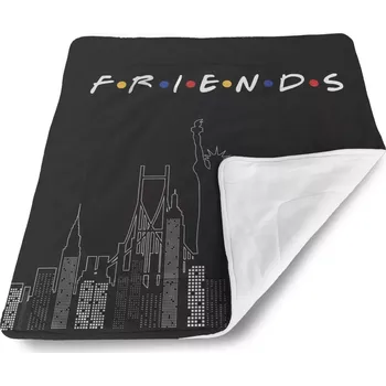 Dětská deka Sablio Dětská deka pro miminko Seriál Přátelé FRIENDS Obrysy - 80x100 cm