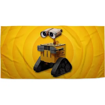 Ručník Sablio Ručník s potiskem Wall-E robot Žlutý - 30x50 cm