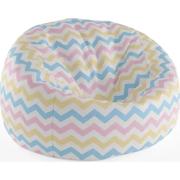 Sedací pytel Sablio Sedací vak Cocoon Tříbarevné klikyháky - 115 x 75 cm x 45 cm - Sablio