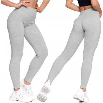 Dámské oblečení DÁMSKÉ ZATEPLENÉ LEGÍNY VYSOKÉHO PASU BAVLNA KLASICKÉ MORAJ ŠEDÉ L/XL