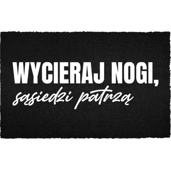 Rohožka VSTUPNÍ ROHOŽKA 40X60 ČERNÁ KOKOSOVÁ PŘED DVEŘE VTIPNÁ UTŘETE SI NOHY