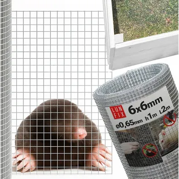 Pletivo Vyvýšený záhon s pletivem proti krtkům a hlodavcům, 1x2 m, oka 6x6 mm, drát 0,65 mm