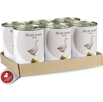 Krmivo pro psa Bohemia husí maso ve vlastní šťávě SET 6x 400 g