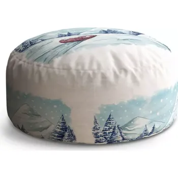 Taburet Sablio Taburet Circle Pohádková zima: 38x48 cm