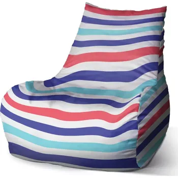 Sedací pytel Sedací vak Bean Barevné veselé pruhy - Sablio - 60 x 70 x 70 cm