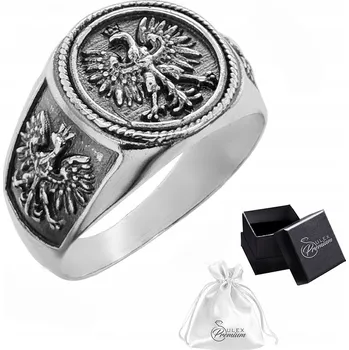 Prsten Pečetní prsten vlastenecký stříbro ryzost 925 Tři Orlice vel. 32