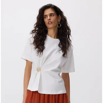 Reserved - LADIES` T-SHIRT - krémová - 791JC-01X - 791JC-01X-L