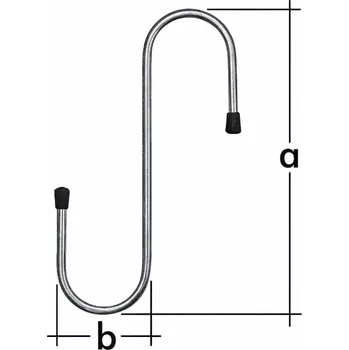 Tesařské kování Držák do garáže-hák typu S,200x58mm