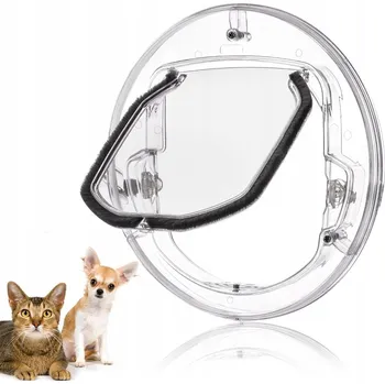 Obraz DVEŘE S KLAPKOU PRO PSA KOČKU KYVNÉ DVEŘE KLAPKA