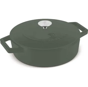 Nádobí BERLINGERHAUS Pekáč litinový s poklicí a smaltovaným povrchem 26 cm Matte Green Collection BH-6262