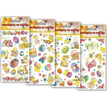 Velikonoční dekorace ANDĚL Velikonoční samolepky na vajíčka 797,gelové, 14,5x8cm