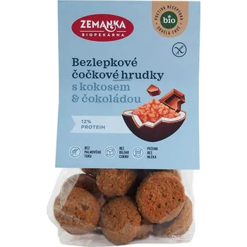 Biopekárna Zemanka Bezlepkové čočkové hrudky s kokosem a čokoládou 100 g