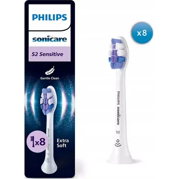 Náhradní hlavice k elektrickému kartáčku Philips Sonicare S2 hlavice Hlavice Sensitive 8 ks HX6058/87