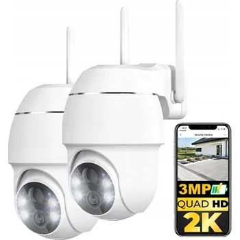 Bezpečnostní kamera 2 kusy Otočná kamera vnitřní i venkovní Outdoor WiFi akumulátorová