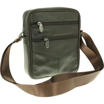Kabelka Pánská kožená taška mała brašna kabelka přes rameno hnědá